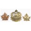 Image 1 : #557 WW1 128TH CEF Cap Badge Set Moose Jaw