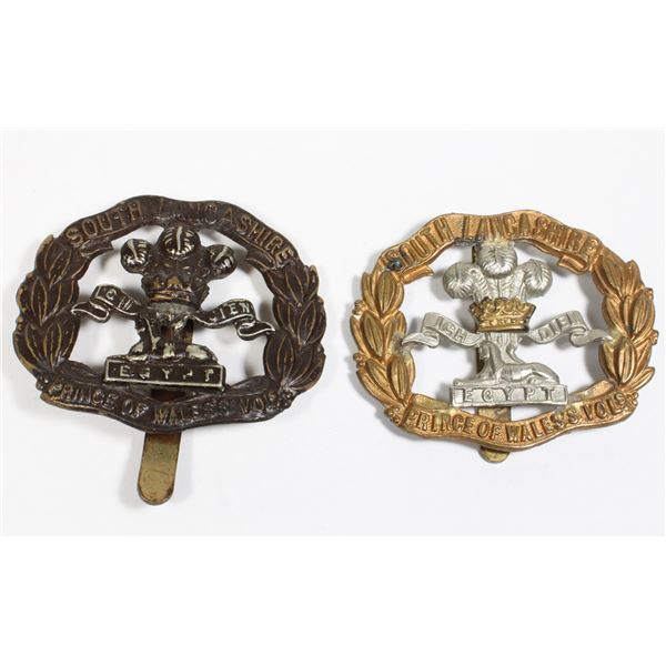 #653 Lot of WW2 South Lancashire Cap Badge Types