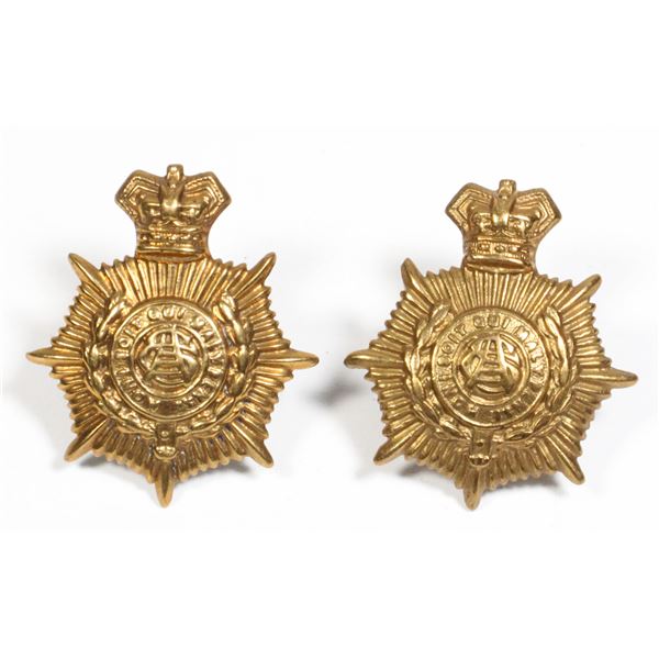 #656 Victorian Collar Badges Army Service Corps