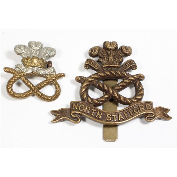 #660 WW2 British North Stafford Regiment Cap Badge