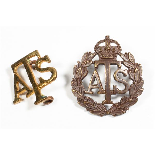 #679 WW2 ATS Collar Badge + Shoulder Title