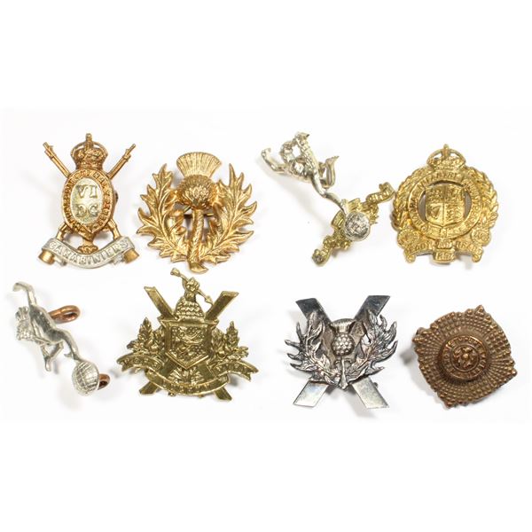 #687 Lot of 8 British Collar Badge Insignia