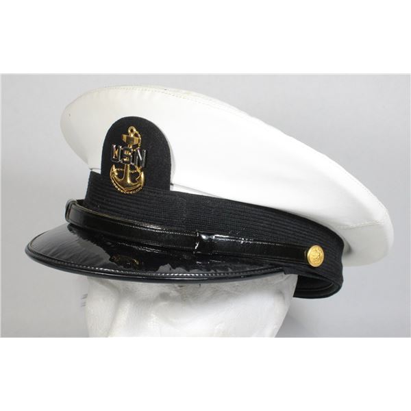 #907 Cold War United States Navy Visor Cap Named