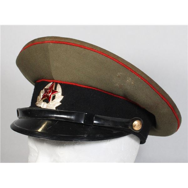 #933 USSR Cold War Soviet Officer Visor Cap