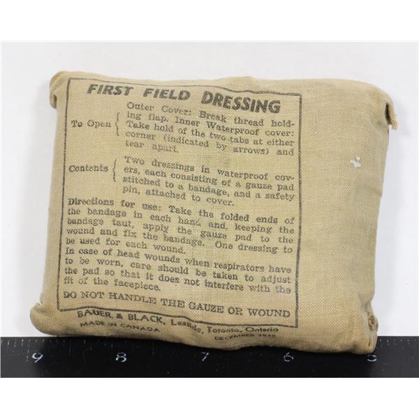#975 WW2 Canadian First Field Dressing Dec 1942