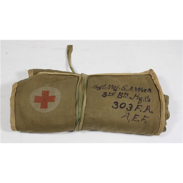 #987 Named WW1 United States A.E.F. Medical Pouch