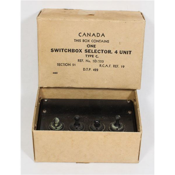#990 WW2 Canadian RCAF Switchbox Selector Type C