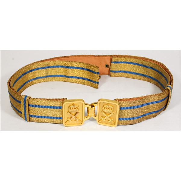 #993 Swedish Officers Parade Belt + Buckle