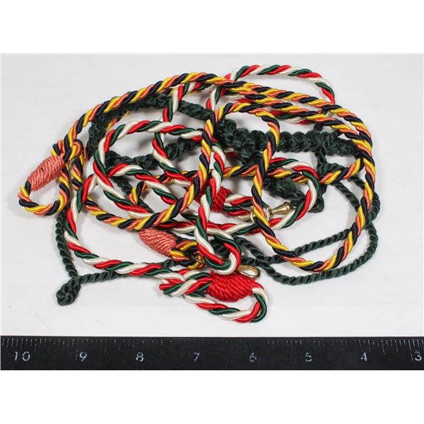 #995 WW2 1940's 1950's Canadian Unit Lanyards Lot