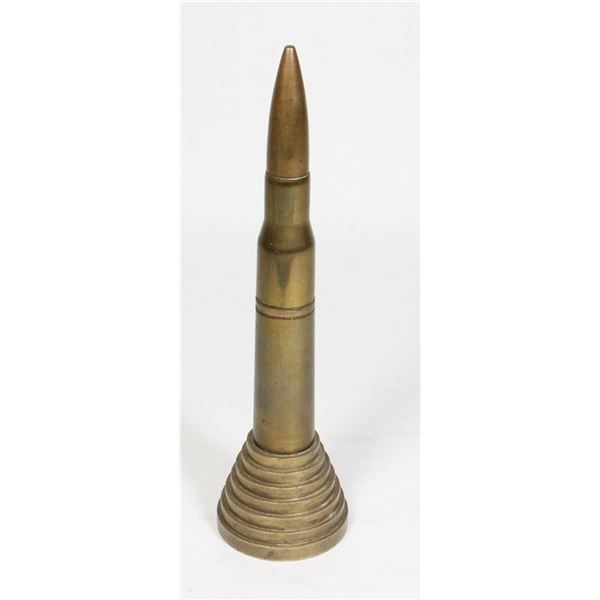 #1052 WW2 Brass Trench Art Bullet Desk Lighter