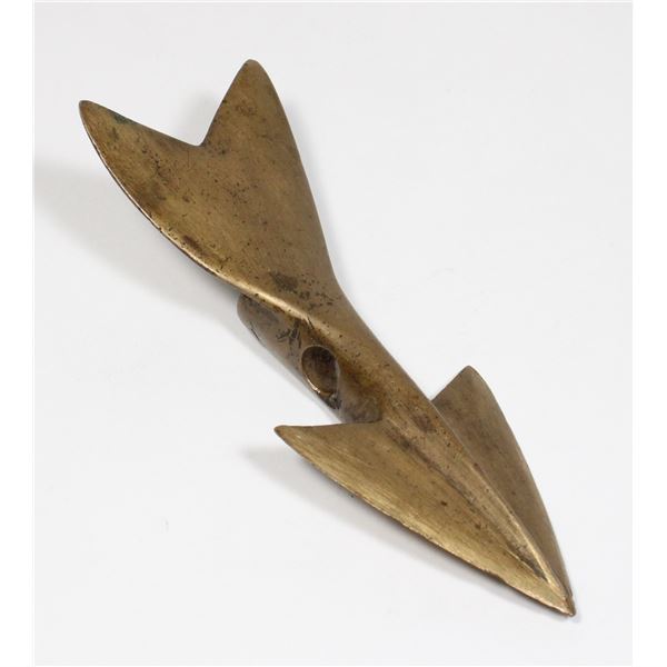 #1058 Antique Nautical Brass Harpoon Head