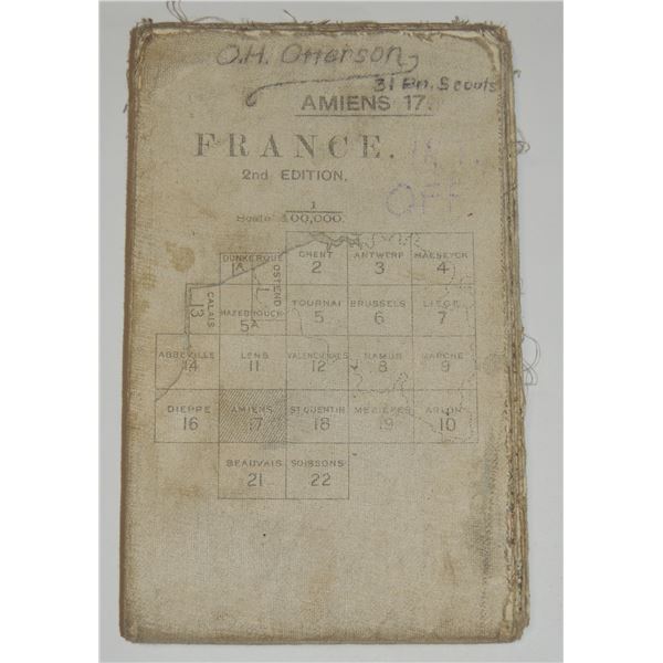 #1064 WW1 British Ma of France Named 31 Bn Scouts
