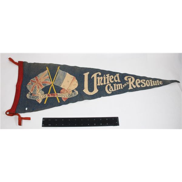 #1086 WW1 British Canadian Patrotic Pennant