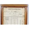 Image 2 : #1138 WW2 RCAF Deviations Compass Chart framed