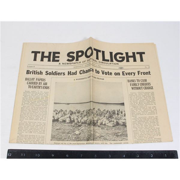 #1151 WW2 Newspaper Spotlight July 6th 1945