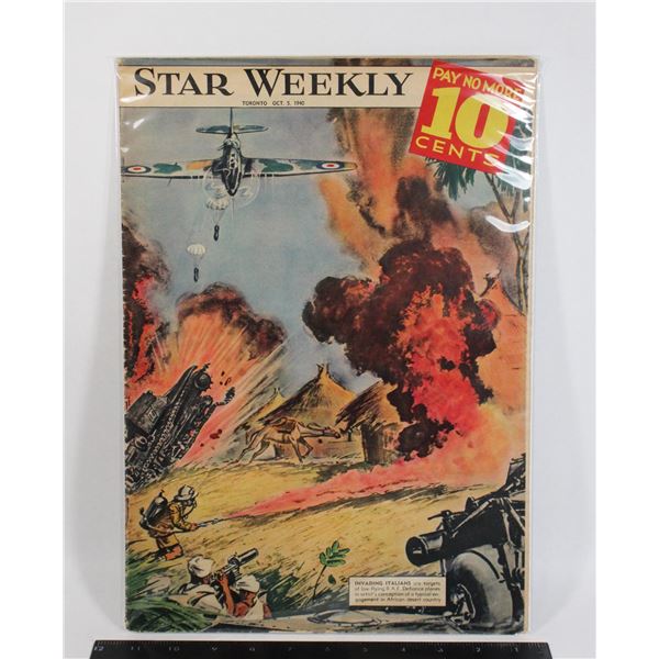 #1164 WW2 Star Weekly Canada Magazine Oct 1st 1940