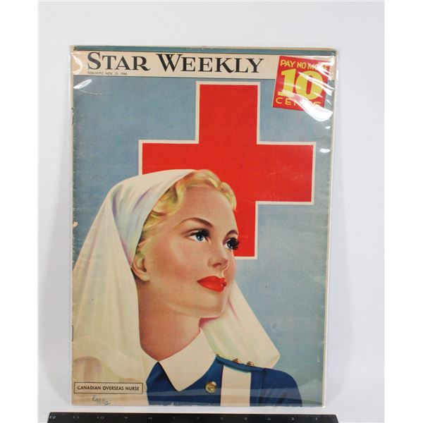 #1165 WW2 Star Weekly Canada Magazine Nov 24 1940