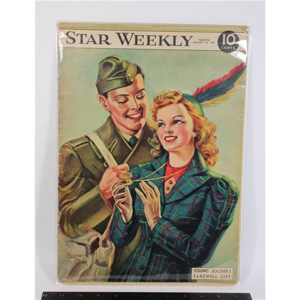 #1166 WW2 Star Weekly Canada Magazine Jan 25 1941
