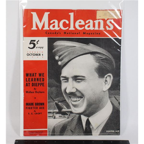#1179 WW2 Maclean's Magazine October 1st 1942
