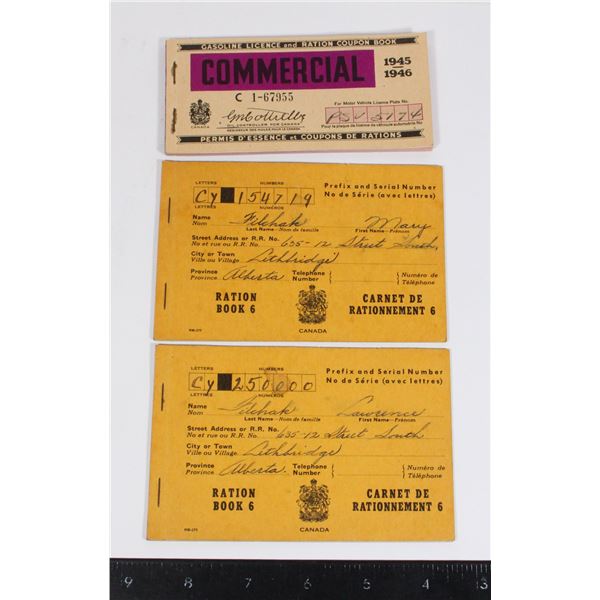 #1202 WW2 Canadian Home Front Ration Books