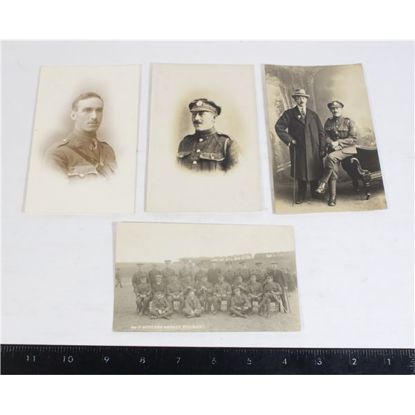 #1209 WW1 RPPC British Officers Border Regiment