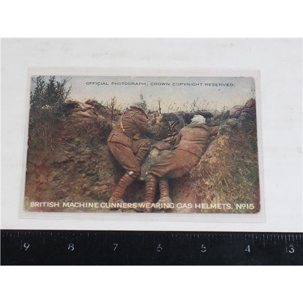 #1219 WW1 British Machine Gunners Gas Helmets