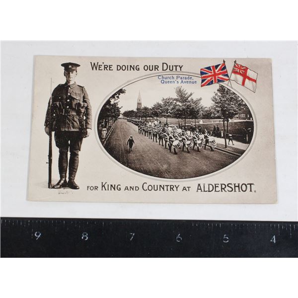 #1223 WW1 British Soldier Post Card March