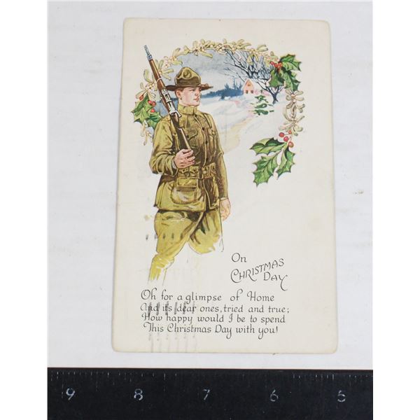 #1225 WW1 United States Doughboy Solider Postcard