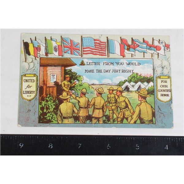 #1226 WW1 United States Soldiers Postcard