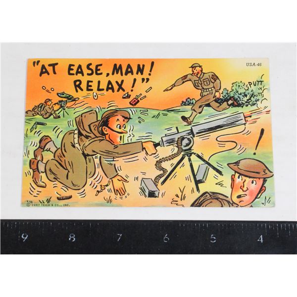 #1227 WW2 United States Army Machine Gun Postcard