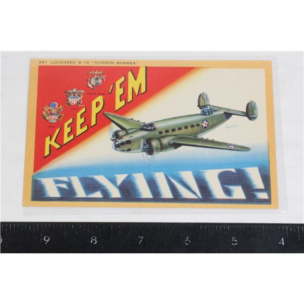 #1228 WW2 Keep Em Flying USAF Postcard B-14