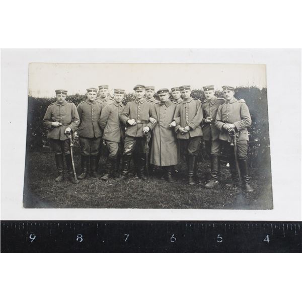 #1243 WW1 German Soldiers with swords RPPC