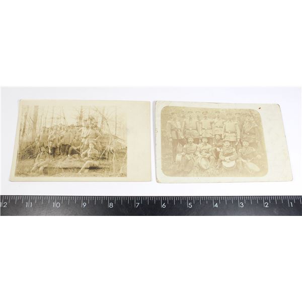 #1245 Lot of 2  WW1 German Soldiers Band RPPC