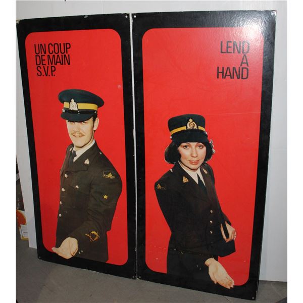 #1256 Rare 1970's RCMP GRC Recruiting Poster Set