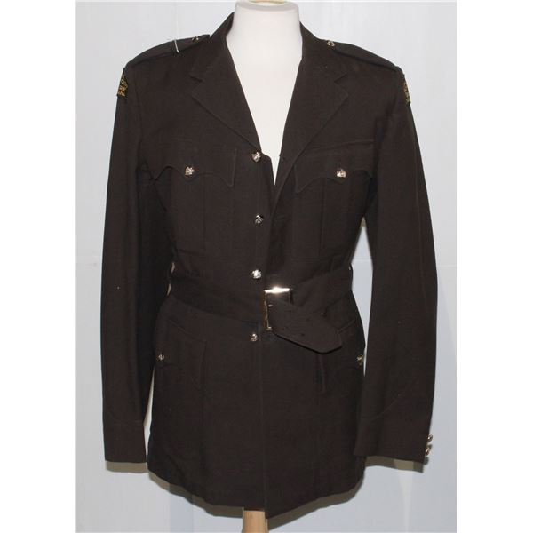 #1264 RCMP 1960 Brown Serge Uniform w/ insignia