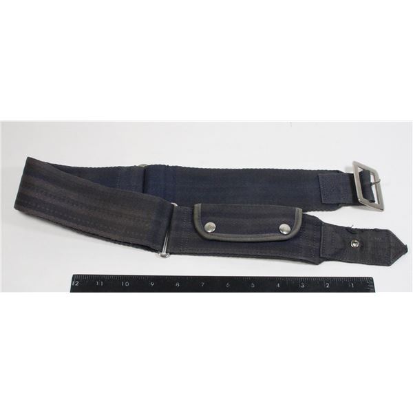#1277 Rare RCMP Naval Service Money Belt Blue