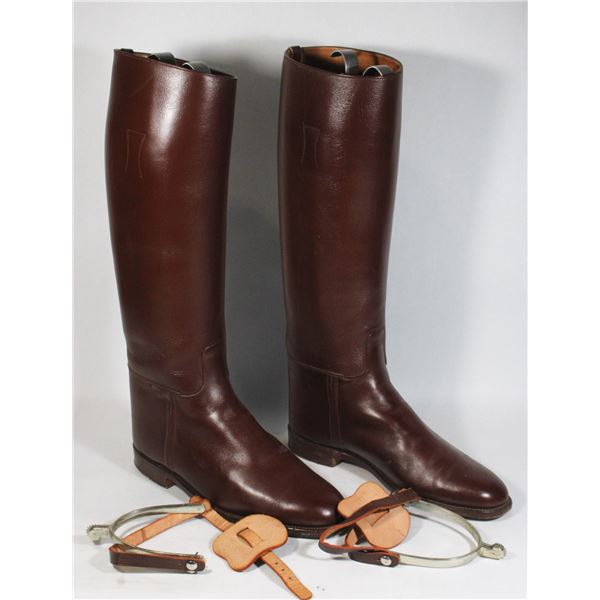 #1278 RCMP Officers High Brown Riding Boots