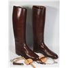 Image 1 : #1278 RCMP Officers High Brown Riding Boots