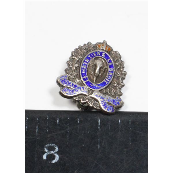 #1299 WW2 Silver Royal Canadian Mounted Police Pin