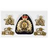 Image 1 : #1301 1980's RCMP Solid Back Cap Badge Collar Set