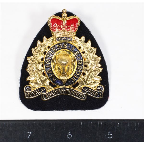 #1302 1980s Royal Canadian Mounted Police Badge
