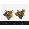 Image 2 : #1303 1980's RCMP Collar badge pair solid back