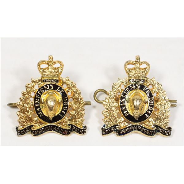 #1304 1980's RCMP Collar badge pair