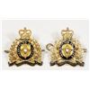 Image 1 : #1304 1980's RCMP Collar badge pair
