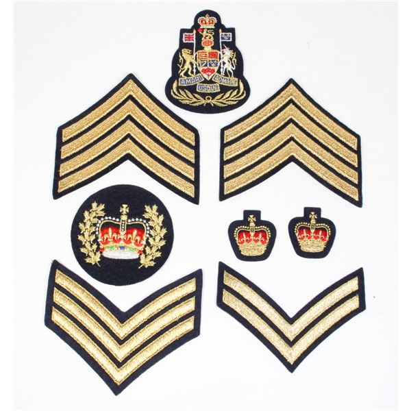 #1325 Lot of RCMP Red Serge Rank Insignia