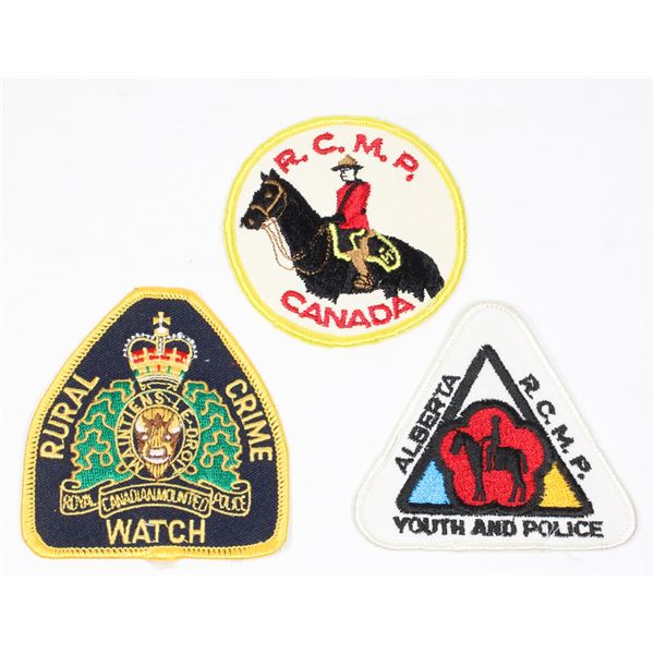 #1334 Lot of 3 RCMP Patches inc Crime Watch