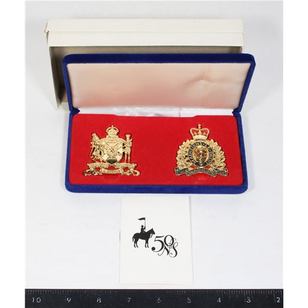 #1341 RCMP Nova Scotia Badge Set Boxed 1982