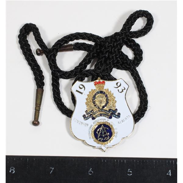 #1376 1993 RCMP Edmonton Bolo Tie Chiefs of Police