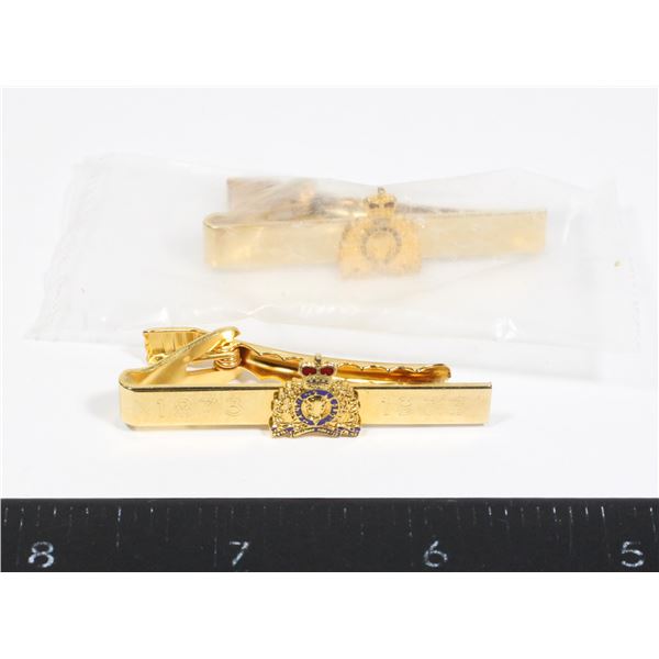 #1382 Lot of 2 RCMP Tie Clips, One Sealed