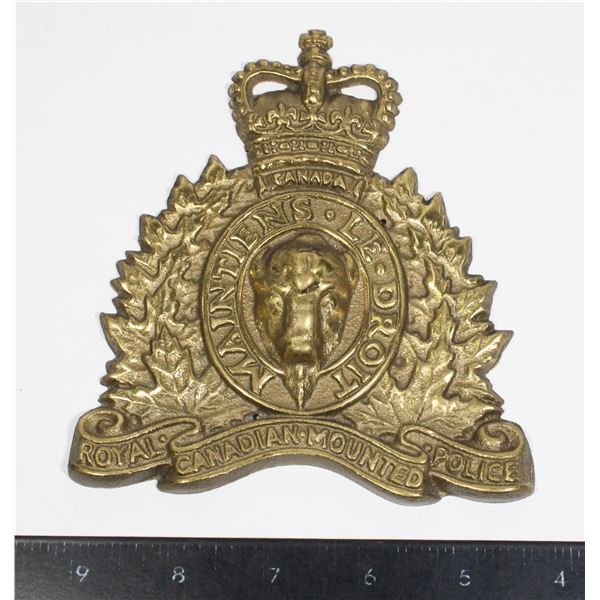 #1387 Royal Canadian Mounted Police Brass Plaque